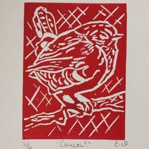 Linogravure Coucou!